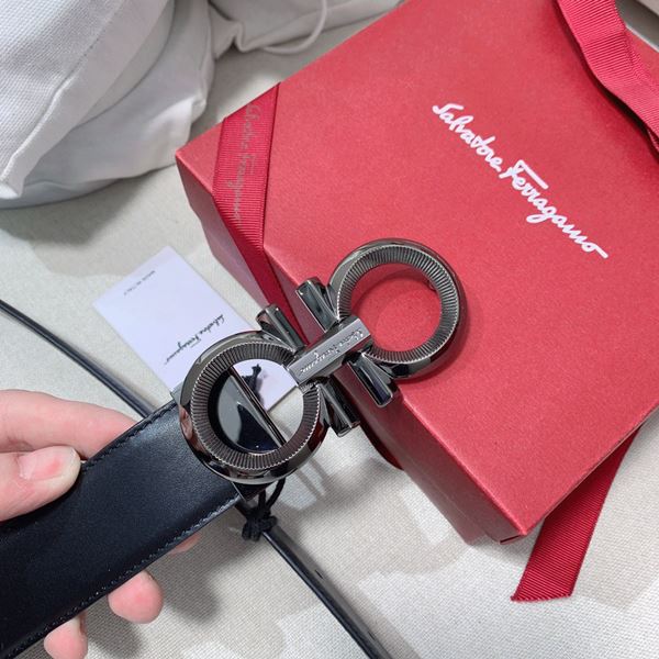 페라가모 남성 가죽벨트 3.5cm