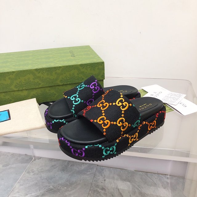 구찌 GG 슬라이드 여성 샌들 슬리퍼 6cm
