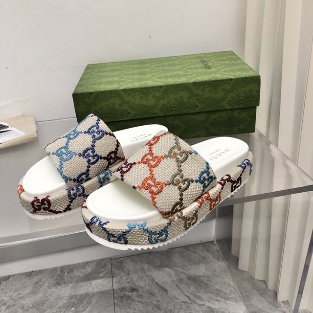 구찌 GG 슬라이드 여성 샌들 슬리퍼 6cm