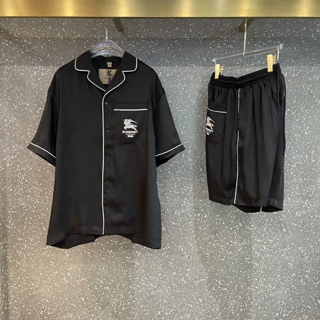 버버리 슈프림 홈웨어 파자마 볼링 셔츠 + 쇼츠 반바지 세트