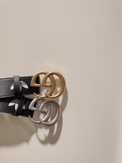 아디다스 구찌 GG 버클 가죽 벨트 40mm 2칼라
