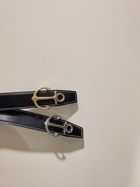에르메스 남여공용 가죽 벨트 32mm 2칼라