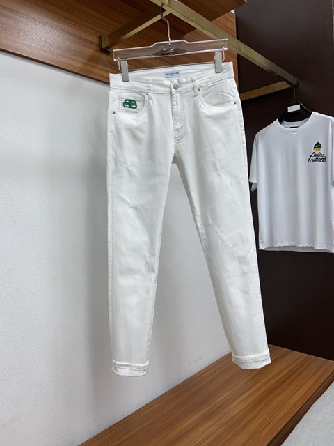 발렌시아가 남성 데님 바지 팬츠 화이트진 (스판 있음)
