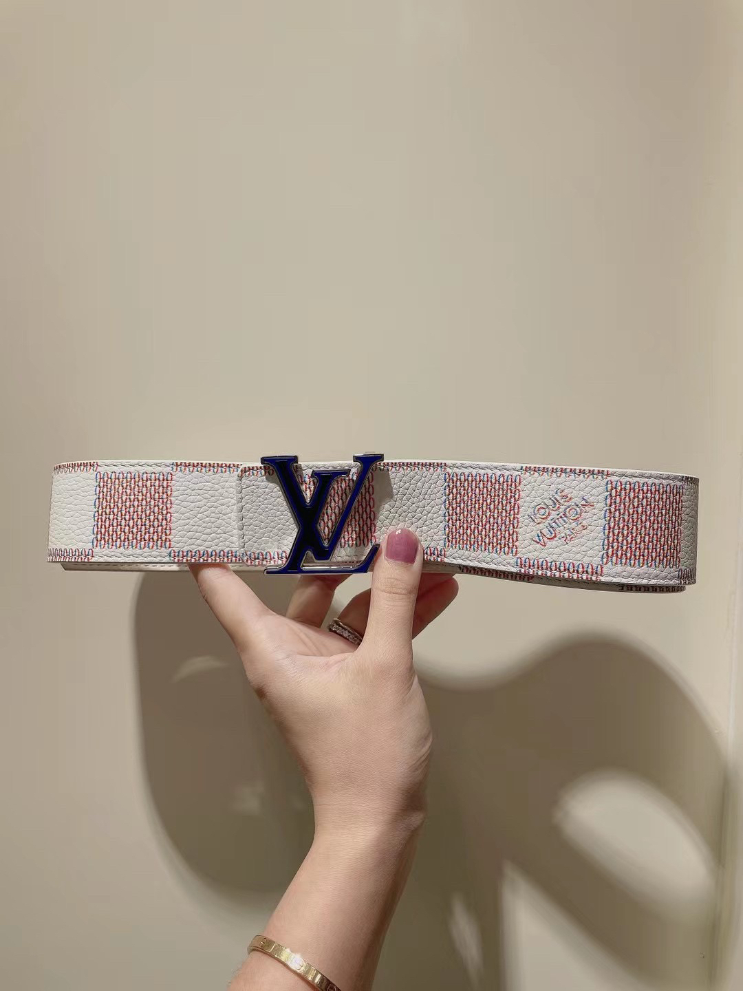 루이비통 LV 로고 남성 가죽벨트 4cm