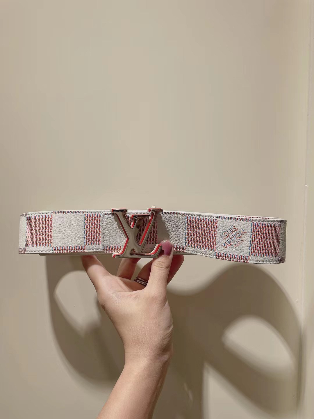 루이비통 LV 로고 남성 가죽벨트 4cm