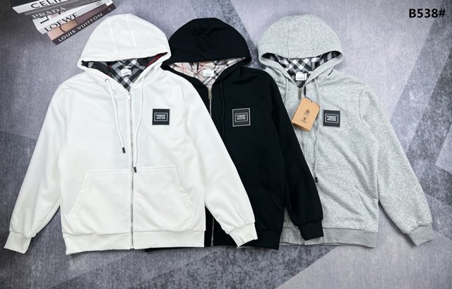 버버리 남여공용 후드 톱 후드 집업 3칼라