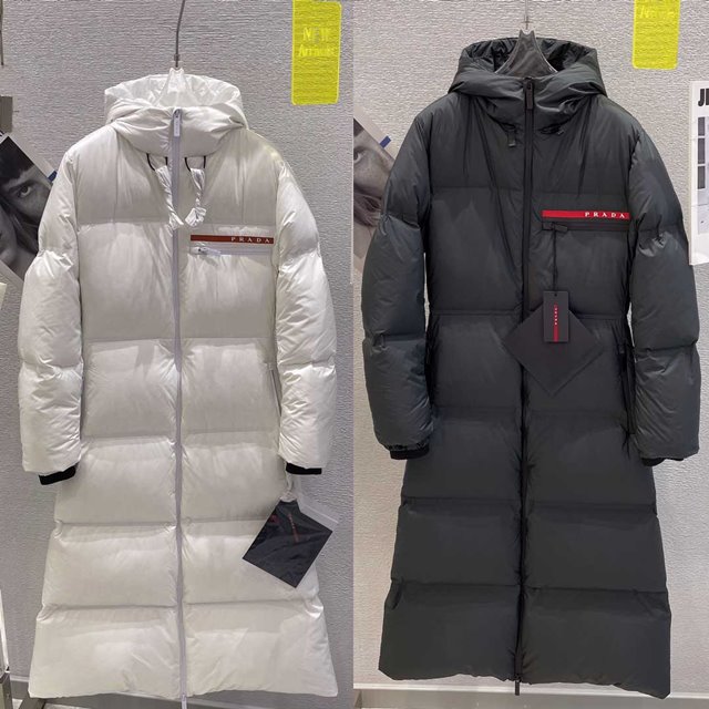 프라다 여성 롱 패딩 코트 2칼라