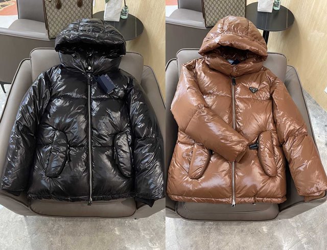 프라다 여성 다운 자켓 패딩 2칼라