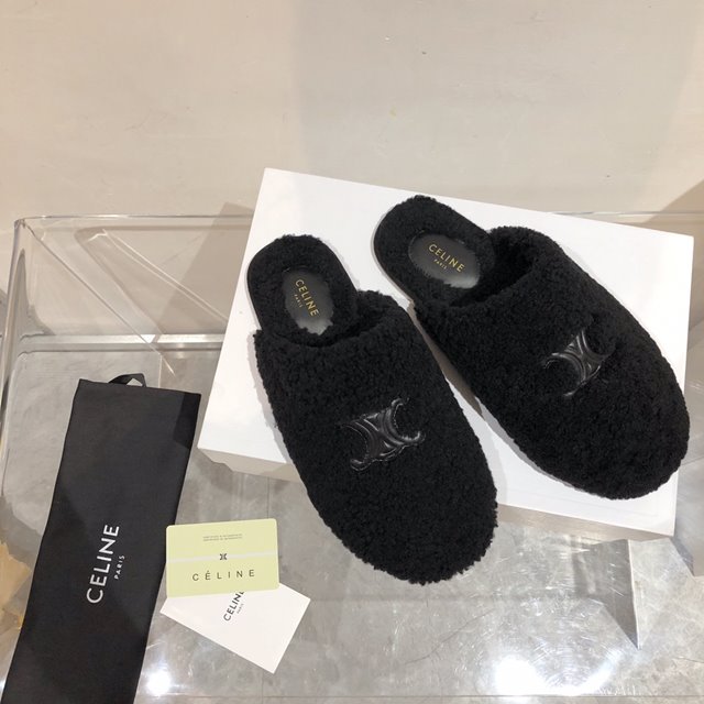 셀린느 여성 뮬 겨울 슬리퍼