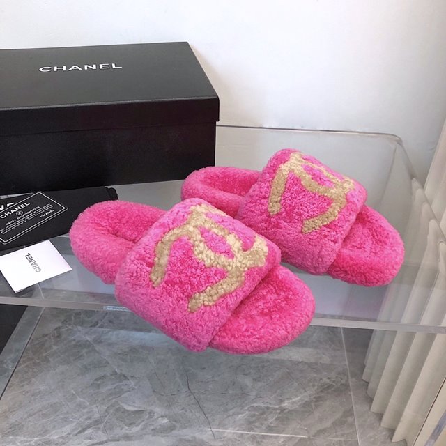 샤넬 여성 뮬 겨울 슬리퍼
