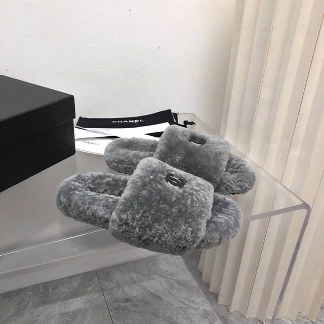 샤넬 여성 뮬 겨울 슬리퍼
