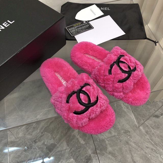 샤넬 여성 뮬 겨울 슬리퍼