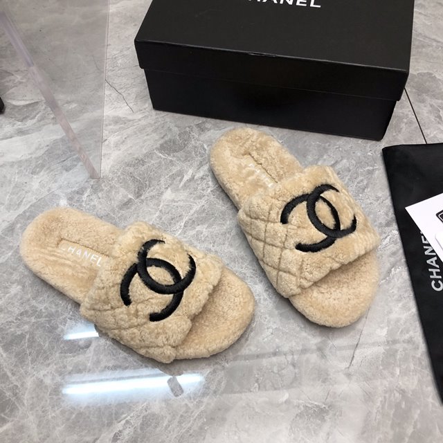 샤넬 여성 뮬 겨울 슬리퍼