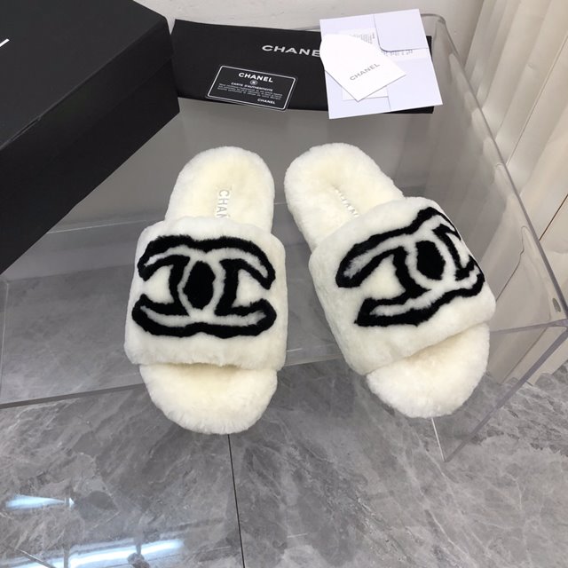 샤넬 여성 뮬 겨울 슬리퍼