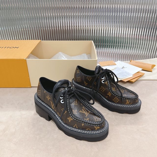 루이비통 LV 보부르 Beaubourg 플랫폼 더비 여성 슈즈