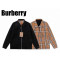 버버리 리버시블 체크 코튼 해링턴 재킷