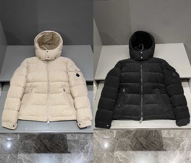 몽클레어 마야 코듀로이 후드 다운 재킷 패딩 2칼라