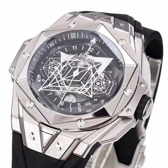 위블로 HUBLOT 빅뱅 상 블루 II 티타늄 실버 45mm
