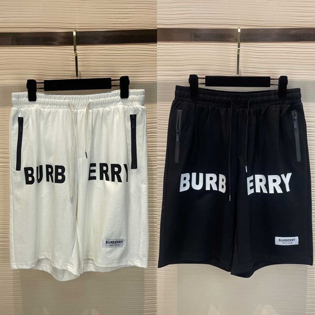 버버리 남여공용 쇼츠 밴딩 반바지 2칼라