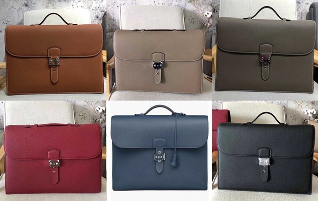 에르메스 삭 디페시 Sac Depeche 브리프케이스 서류가방 토트백 38 6칼라