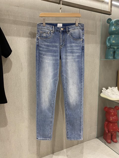 버버리 남성 여름 데님 바지 팬츠