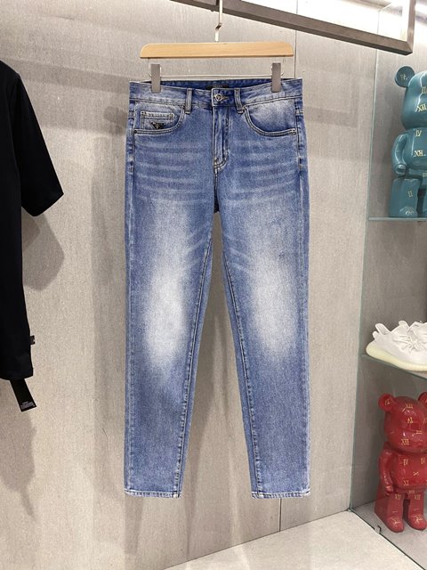 프라다 남성 여름 데님 바지 팬츠
