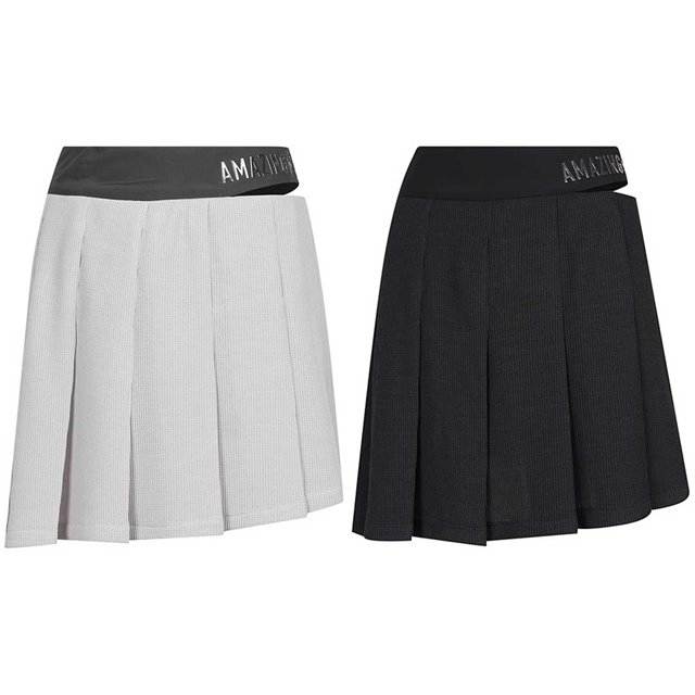 어메이징크리 여성 플리츠 스커트 2칼라