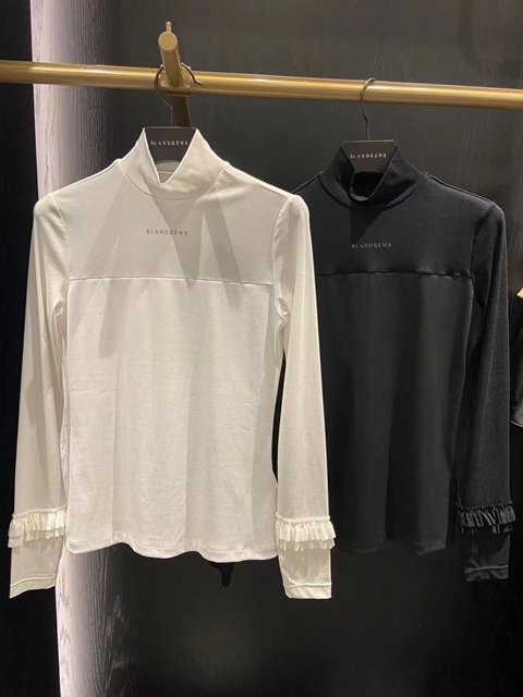 세인트앤드류스 하이넥 여성 긴팔 니트 2칼라