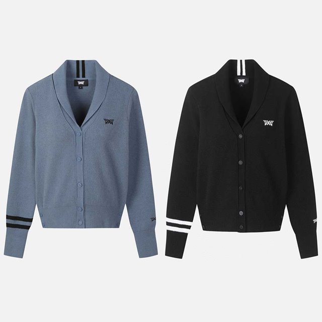 PXG 여성 니트 가디건 2칼라