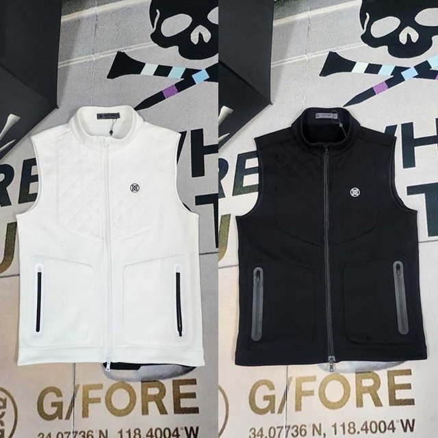 지포어 G/FORE 퀄팅 쿼터 Quited Quarter G 남성 베스트 집업 조끼 2칼라