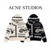 아크네 스튜디오 ACNE 루즈핏 여성 후드 니트 2칼라