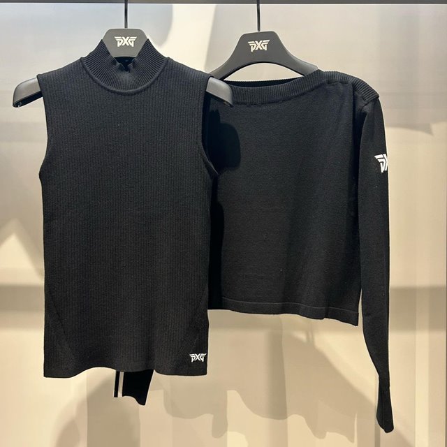 PXG 여성 투피스 민소매 + 긴팔 니트