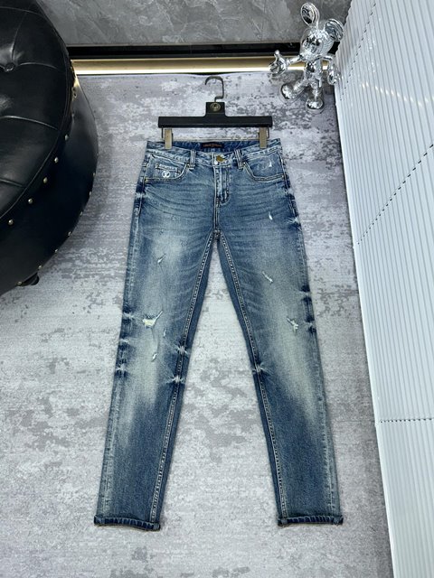 루이비통 남성 데님 바지 팬츠