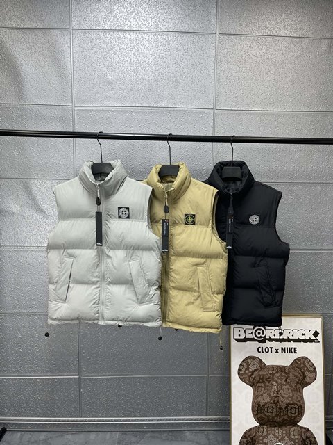 스톤 아일랜드 ST 남성 다운 베스트 조끼 패딩 3칼라