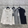 톰브라운 사선 울 후드 코트 재킷 3칼라
