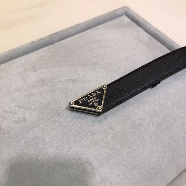 프라다 삼각로고 남성 가죽 벨트 3.5CM