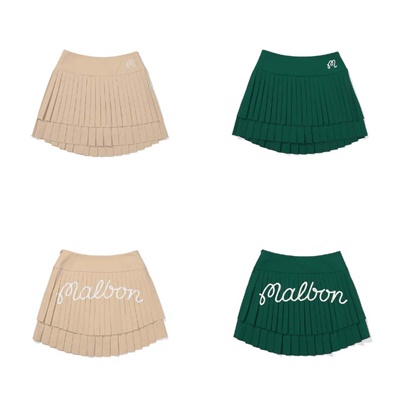 말본 MALBON 플리츠 스커트 2칼라