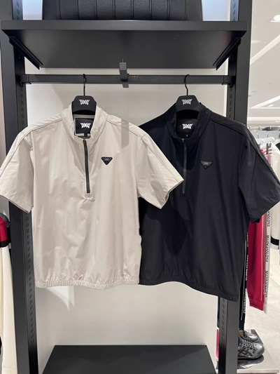 PXG 남성 반집업 반팔 셔츠 2칼라