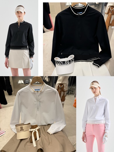 랑방블랑 LANVIN BLANC 여성 반집업 맨투맨 긴팔티 2칼라