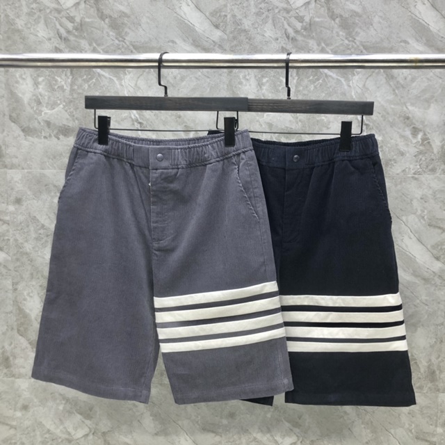 톰브라운 사선 코듀로이 쇼츠 밴딩 반바지 2칼라