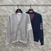 톰브라운 사선 브이넥 남여공용 가디건 2칼라