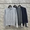 톰브라운 소매 사선 폴로 니트 카라 니트 3칼라