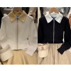 랑방블랑 LANVIN BLANC 여성 니트 집업 가디건 2칼라