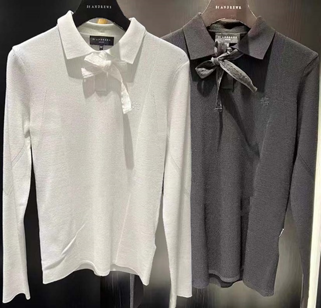 세인트앤드류스 여성 폴로 이너 긴팔티 2칼라
