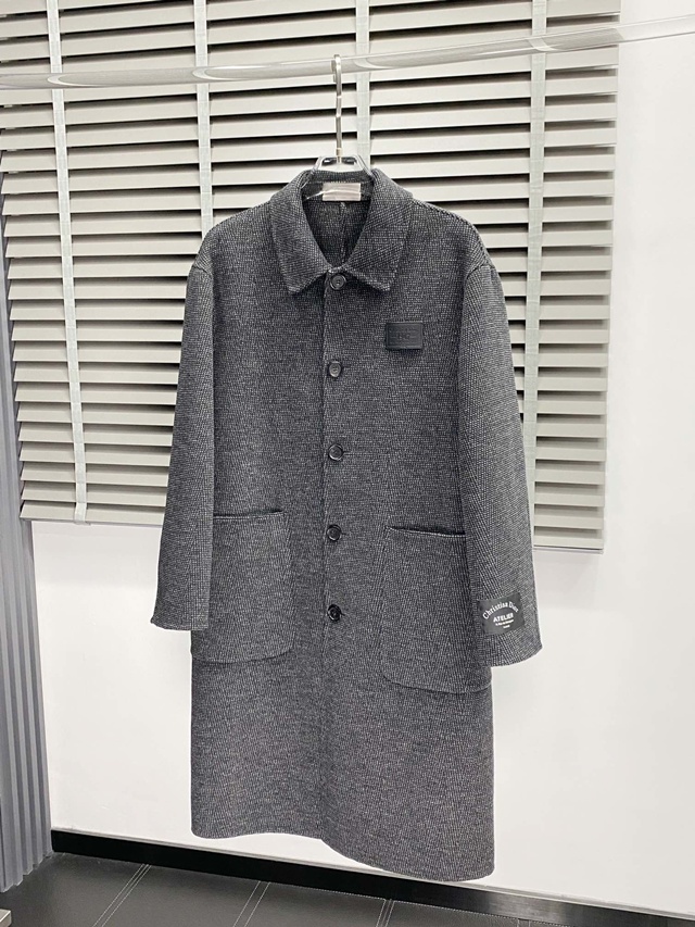 디올 아뜰리에 ATELIER 울혼방 남성 롱 코트