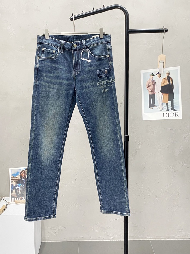 펜디 남성 데님 바지 팬츠
