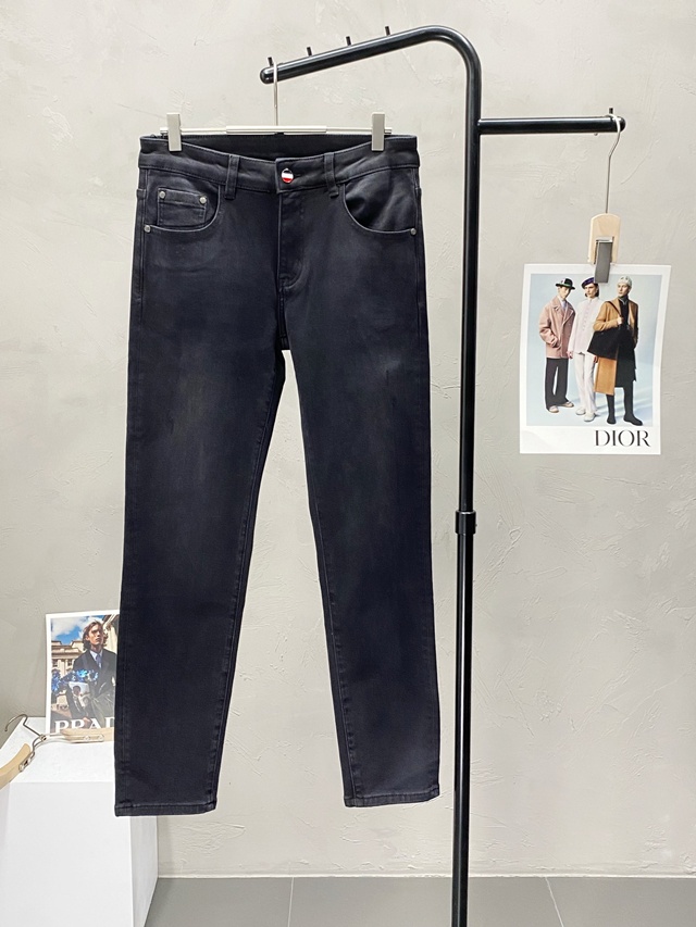 몽클레어 남성 기모 데님 바지 팬츠