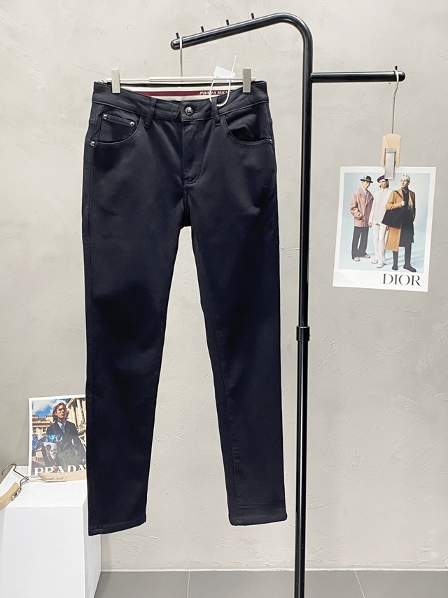 프라다 밀라노 남성 기모 데님 바지 팬츠