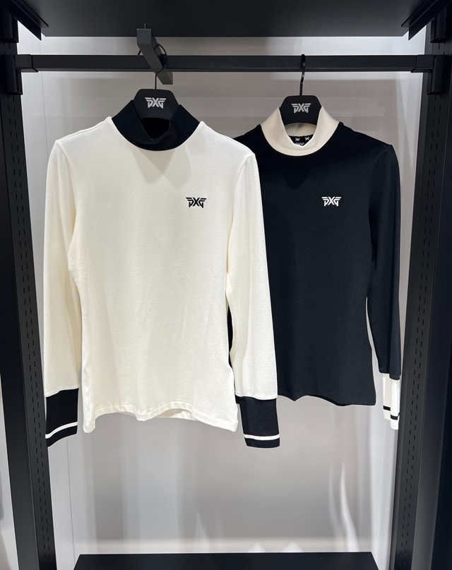 PXG 하이넥 여성 이너 긴팔티 2칼라