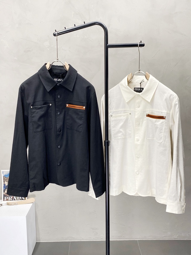 제냐 ZEGNA 캐주얼 포켓 셔츠 남방 2칼라